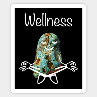 Rockhound Lotus Yoga Pose - Funny Wellness Mental Health Rockhounding Sticker